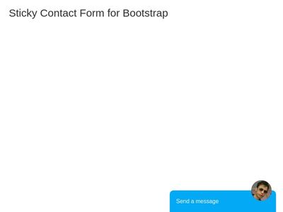 Sticky Contact Form for Bootstrap