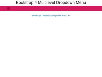Bootstrap 4 Multilevel Dropdown Menu