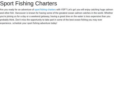 Vancouver Sport Fishing