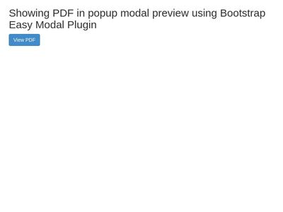 Showing PDF in popup modal preview using Bootstrap Easy Modal Plugin