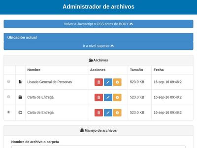 File administration