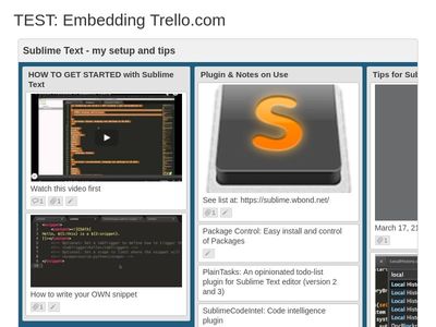 TEST: Embedding Trello.com 