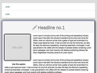 Tab list Panel / Article with HTML5  Tags Jquery Effects