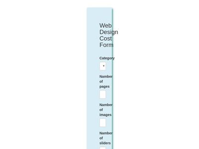 Web Design Cost Form