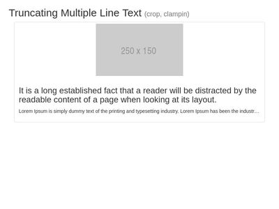 Truncating Multiple Line Text (crop, clampin)