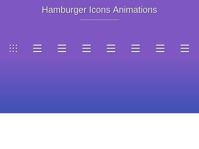 Hamburger Icons Animations