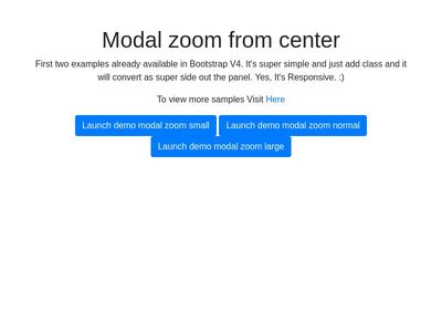 Bootstrap V4 Modal zoom from center