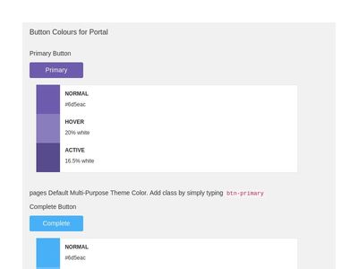 Button Design UI for Portal