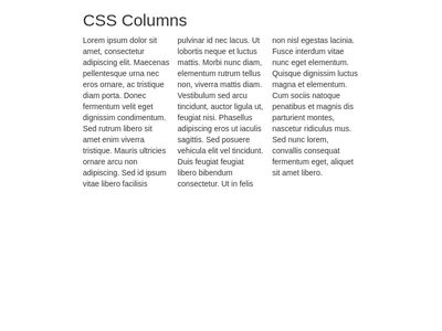 CSS Columns