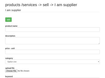 products /services -> sell -> I am supplier