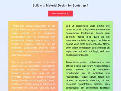 Bootstrap Panels - Material Design & Bootstrap 4