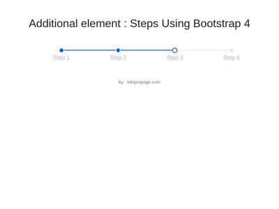 Additional element : Steps Wizard Using Bootstrap 4