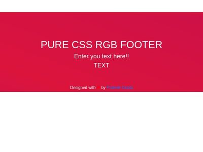 Pure CSS RGB Footer