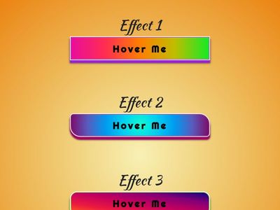 Gradient 3D buttons with Hover Effects