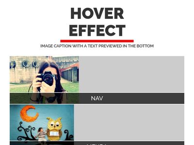 Creative hover effects