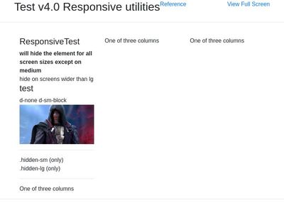 TEST v4.0 Responsive utilties