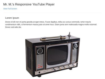 Responsive YouTube Player