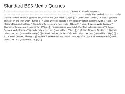 Standard BS3 Media 