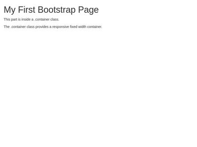 BOOTSTRAP TRAINING - Bootstrap (container-fluid)