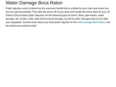 Water Damage Boca Raton