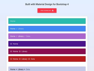 Bootstrap Breadcrumb - Material Design & Bootstrap 4