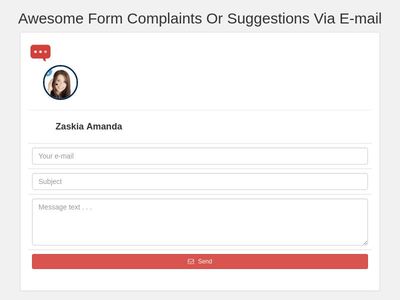 Awesome Form Complaints Or Suggestions Via E-mail