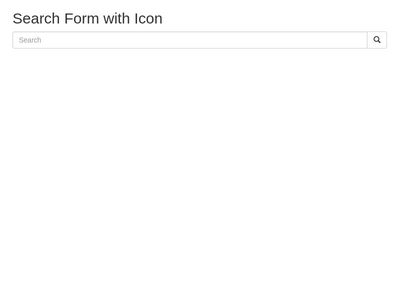 Search Form with Icon