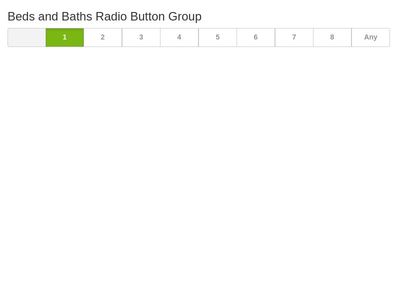 Beds and Baths Radio Button Group