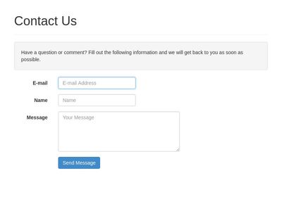Contact Form for Bootstrap 3+ with HTML5 Validation