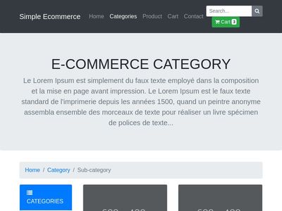 Ecommerce Category (product list) Template by t-php.fr