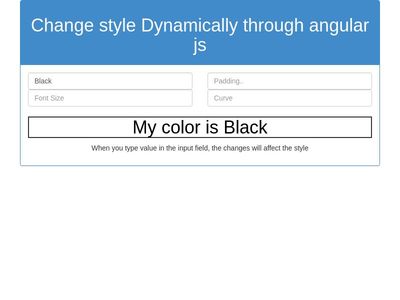 Change style Dynamically through angular js