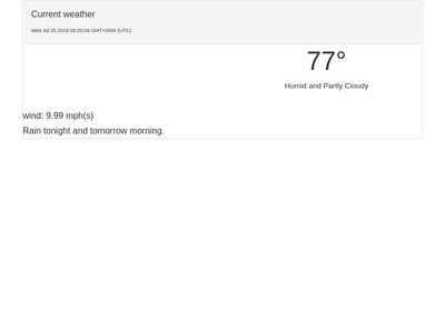 Weather Snippet for Forecast.IO