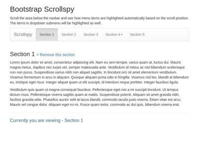 Bootstrap Scrollspy