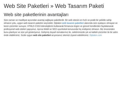 Web Site Paketleri » Web Tasarım Paketi » Web Site paketlerinin avantajları