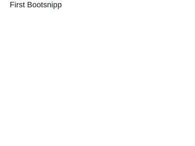 First Bootsnipp