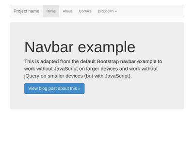 Bootstrap 3 Navbar native js without jquery