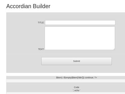 Bootstrap Accordian Easy Build