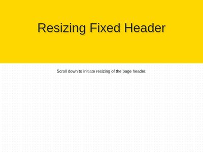 resizing section on scroll