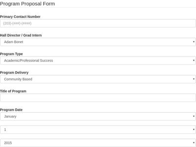 Proposal Form revamp