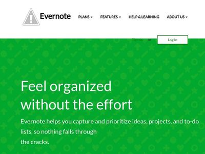 Evernote landing page bootstrap-3