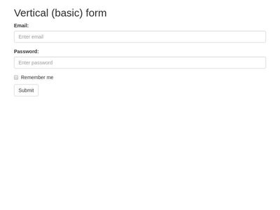 Vertical (basic) form