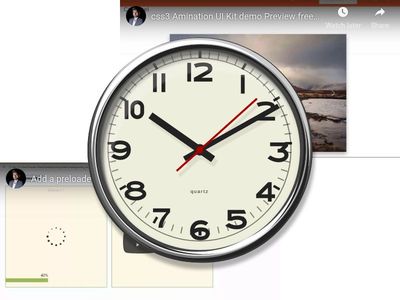 clock design css 3 with Youtube Embed Video