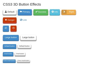3D Buttons Effects + button label