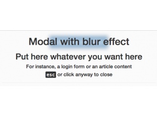 Modal with blur effect like iOS