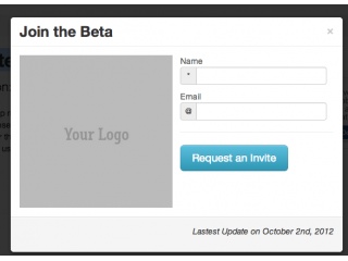 Modal for beta invite