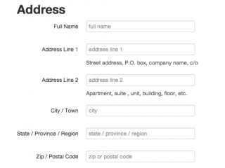 Generic postal address form