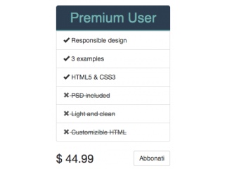 Simple pricing tables