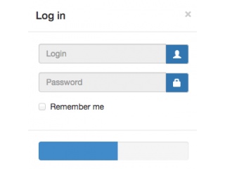 Progressive button on login