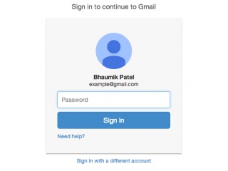 Sign in to continue to gmail style