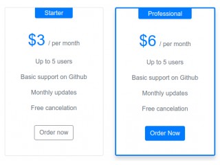 BS4 Simple & Clean Pricing table 